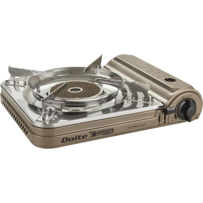 DOITE - Cocinilla para Camping New Supercell Gas 1 Quemador(es) 27.7x32.6x9.1 cm Beige