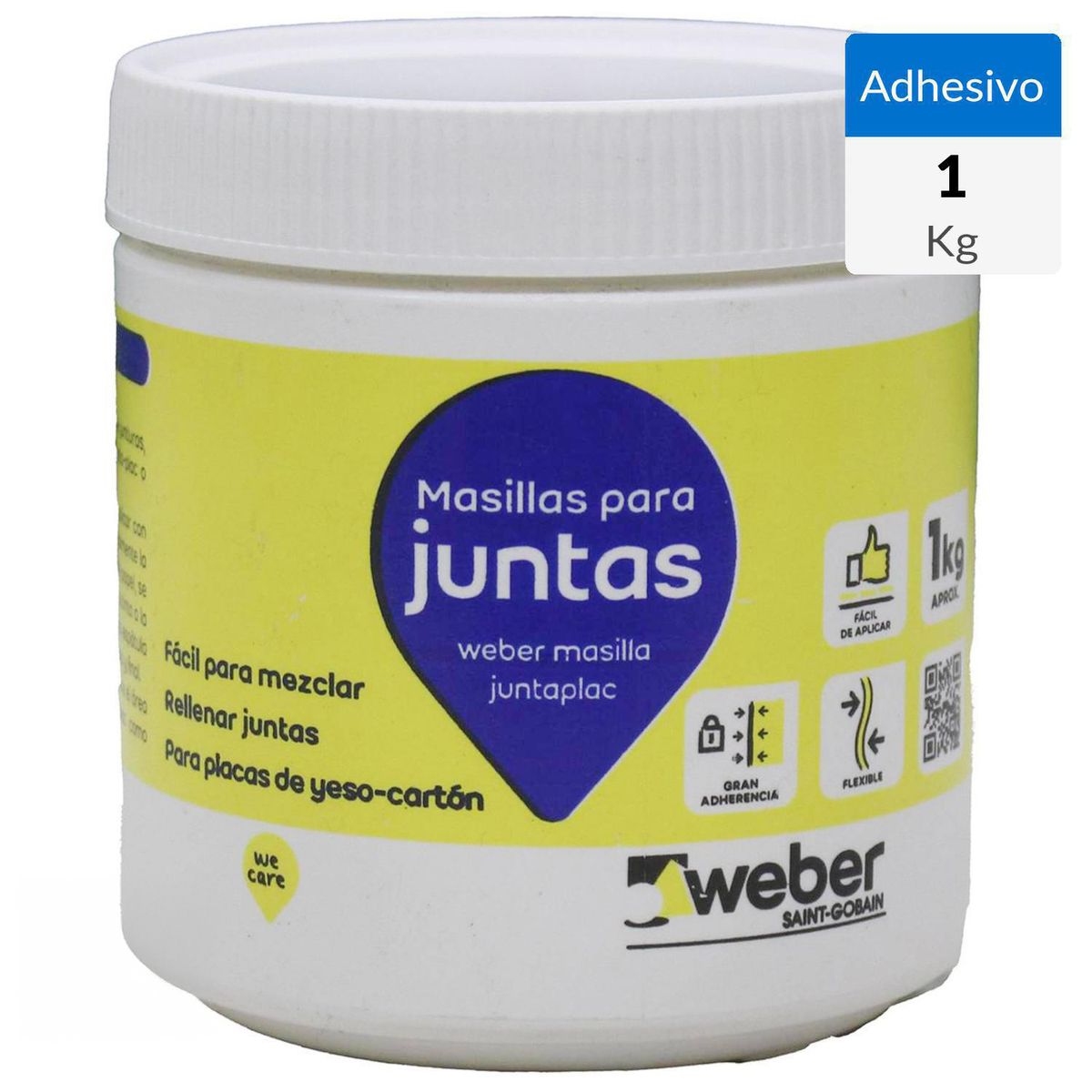 WEBER - 1 kg Masilla en pasta para junturas de tabiquería
