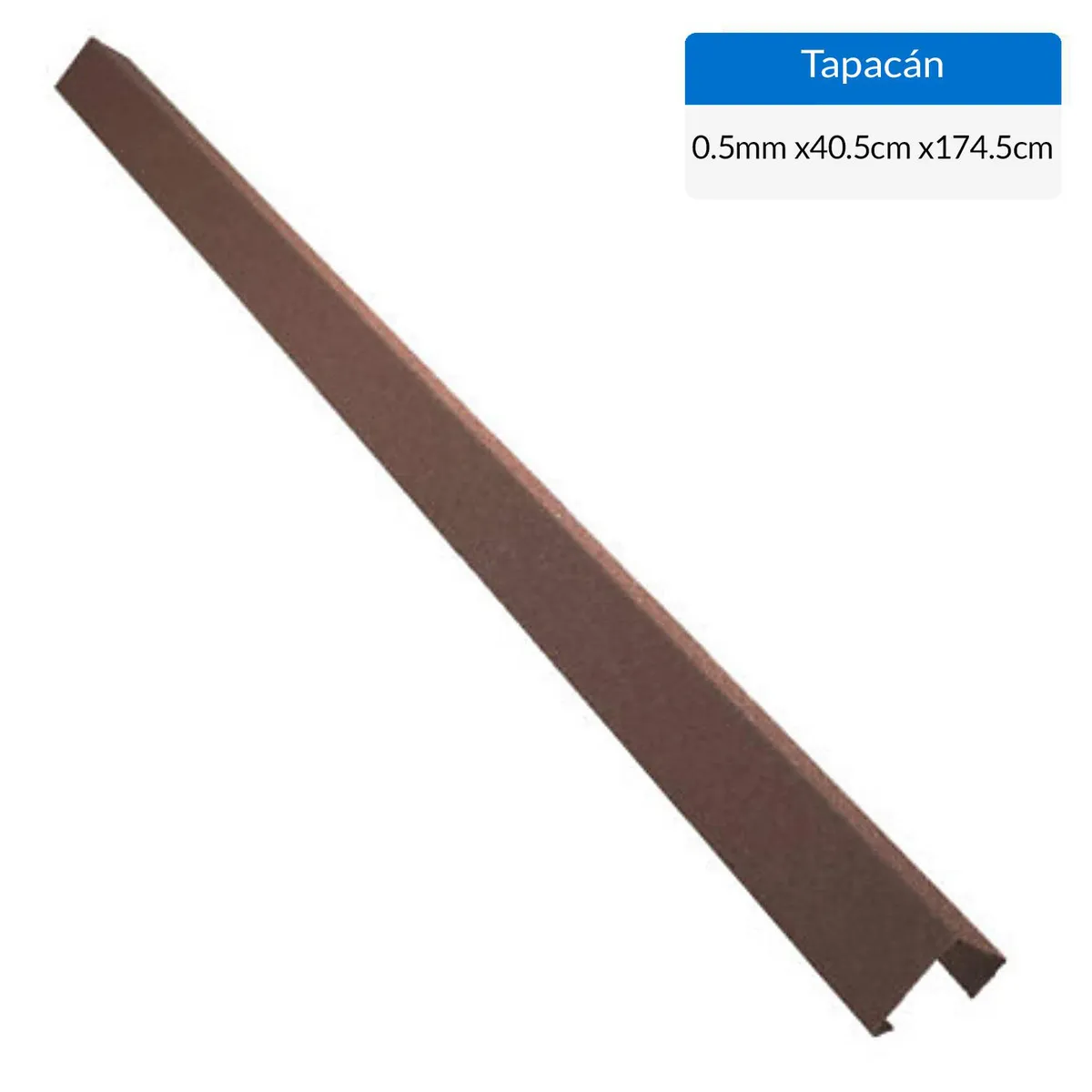 INPPA - Tapacanto Gravillado Inppatex Acero 0.405x1.745 m 0.4 mm Rojo