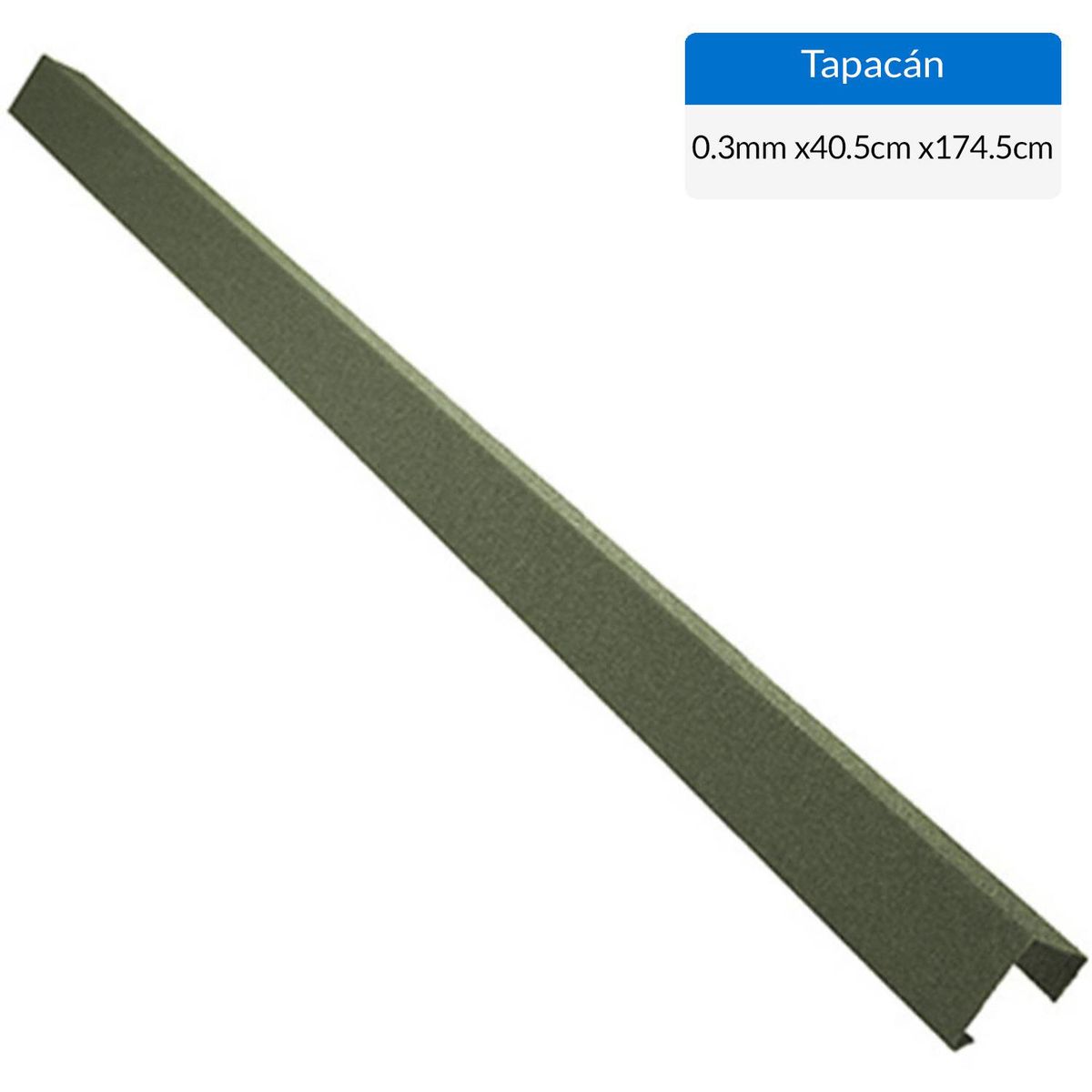 INPPA - Tapacanto Gravillado Inppatex Acero 0.405x1.745 m 0.30 mm Verde/Negro