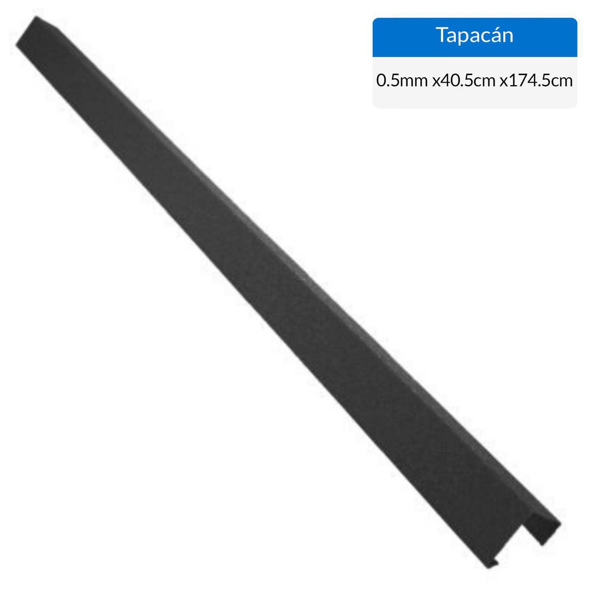 INPPA - Tapacanto Gravillado Inppatex Acero 0.405x1.745 m 0.5 mm Negro