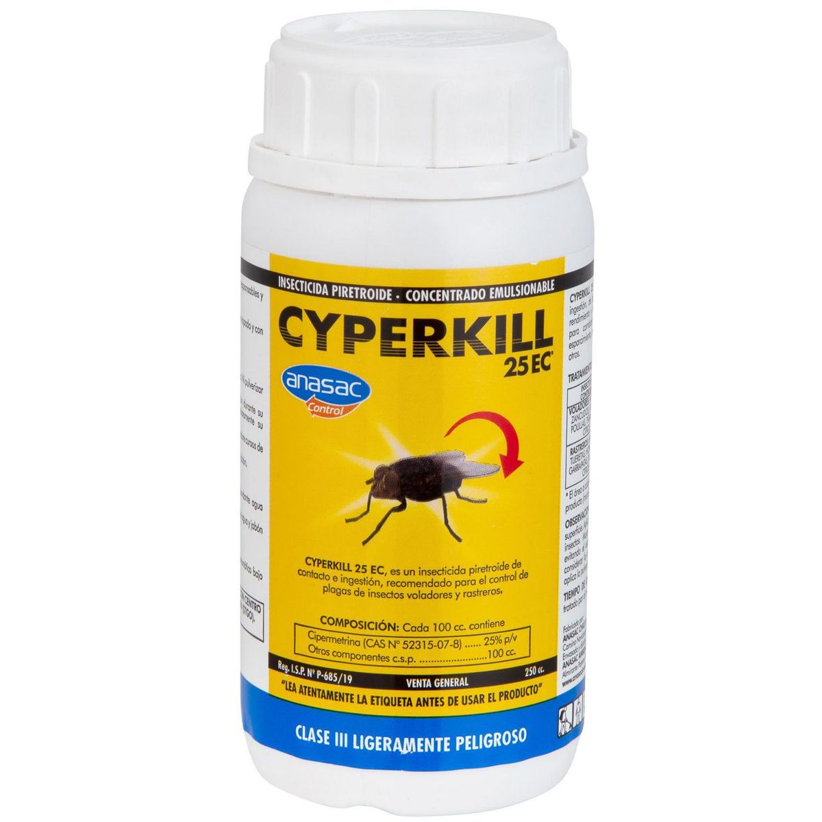 ANASAC - Insecticida Cyperkill 25 EC 250 CC plagas hogar