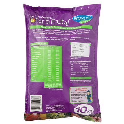 Imagen 2 del producto Fertilizante para frutales Ferti Frutas 10 kg saco