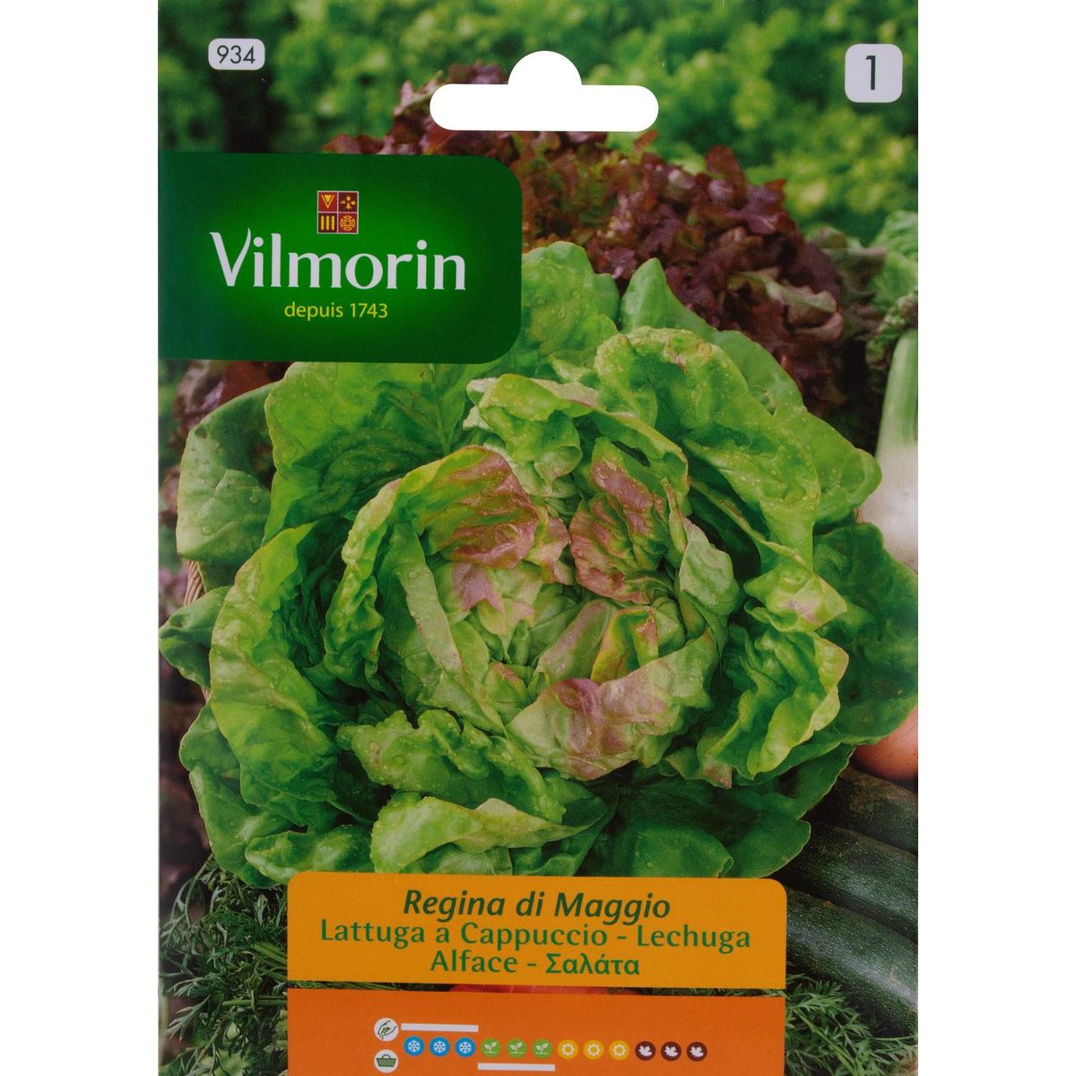 VILMORIN - Semilla Lechuga Reina Mayo 7 gr Sachet