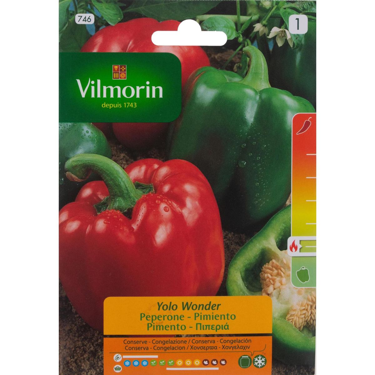 VILMORIN - Semilla Pimiento Wonder 1 gr Sachet