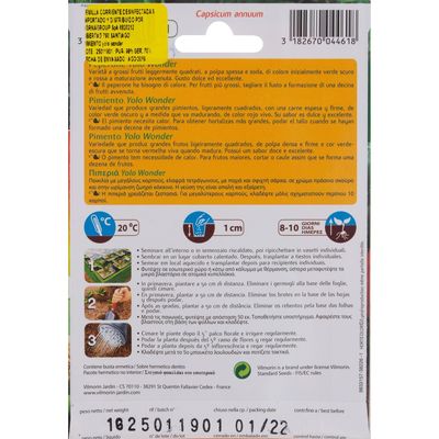 Imagen 2 del producto Semilla Pimiento Wonder 1 gr Sachet