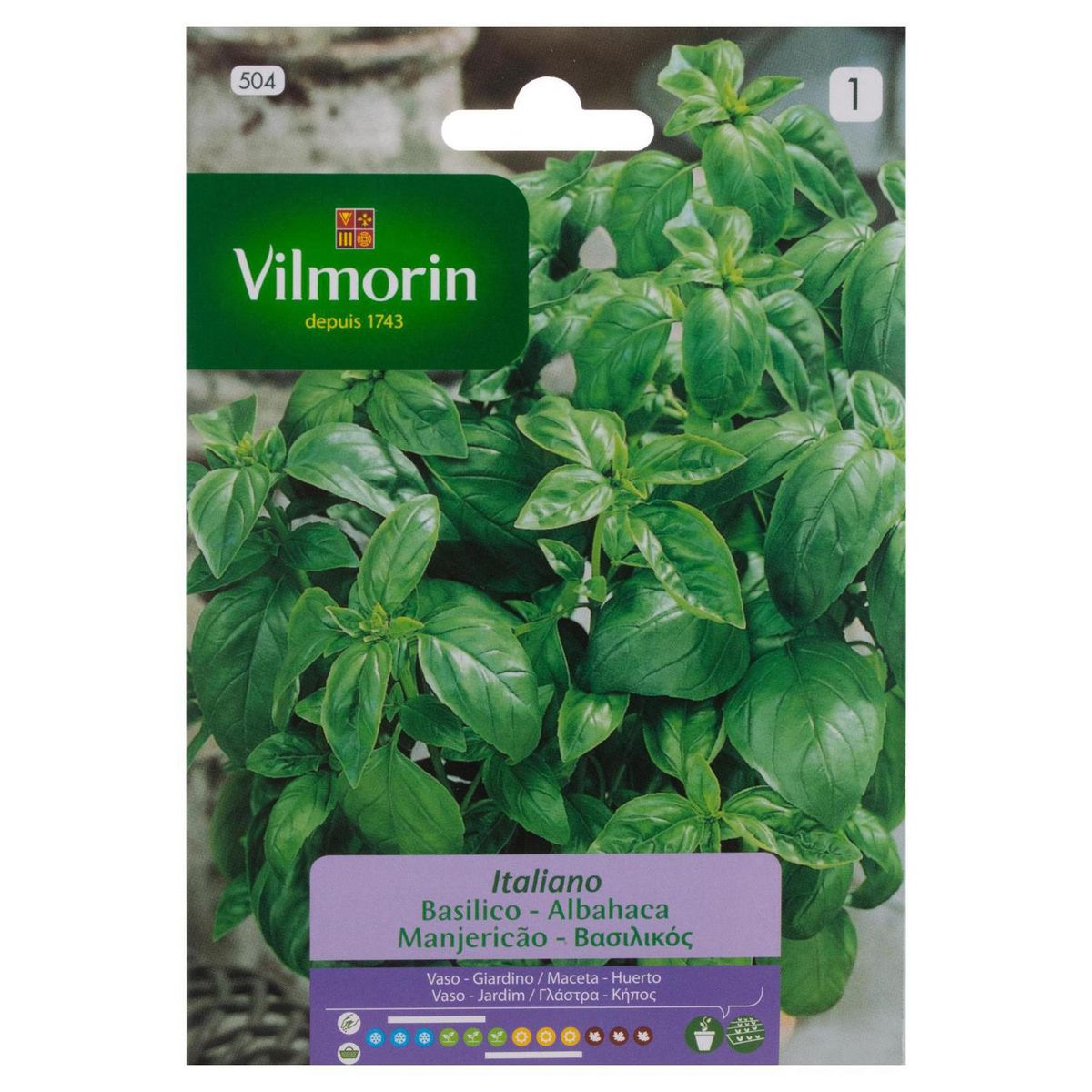 VILMORIN - Semilla Albahaca Verde 4 gr Sachet