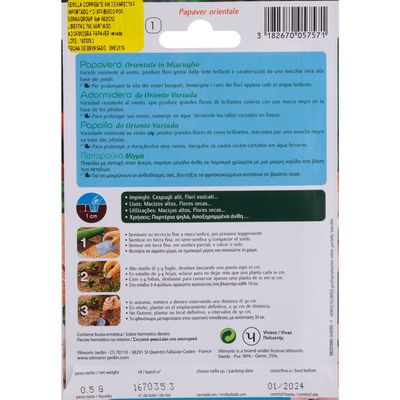 Imagen 2 del producto Semilla de Papaver 0.5 gr Sachet