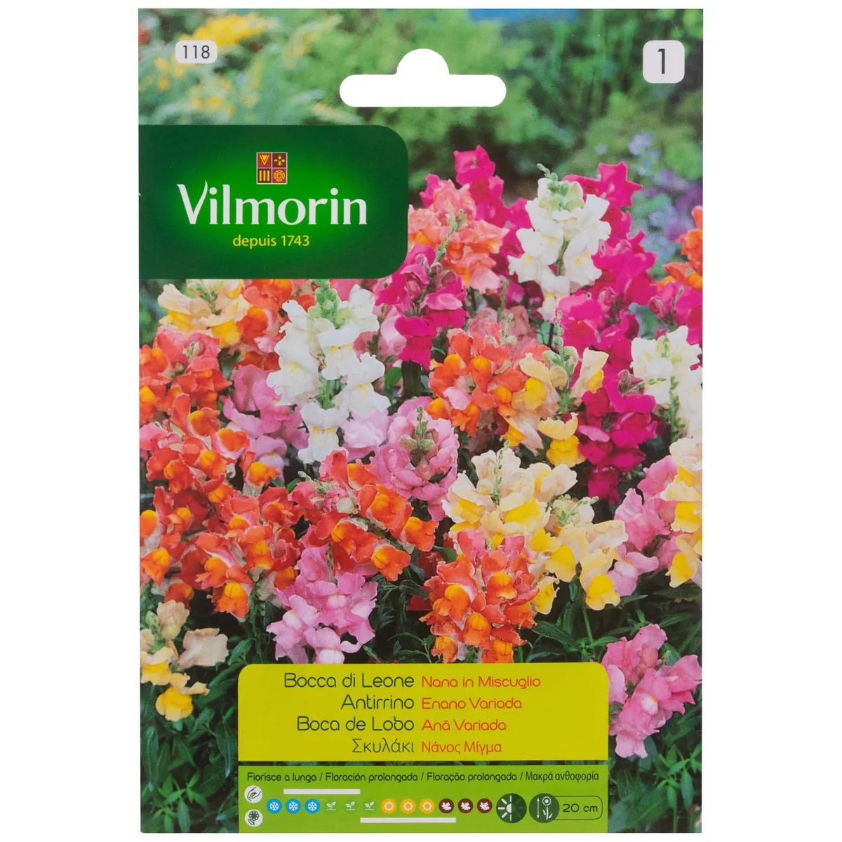 VILMORIN - Semilla Flor Perrito Enana 0.6 gr Sachet