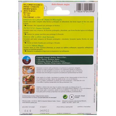 Imagen 2 del producto Semilla Flor Perrito Enana 0.6 gr Sachet