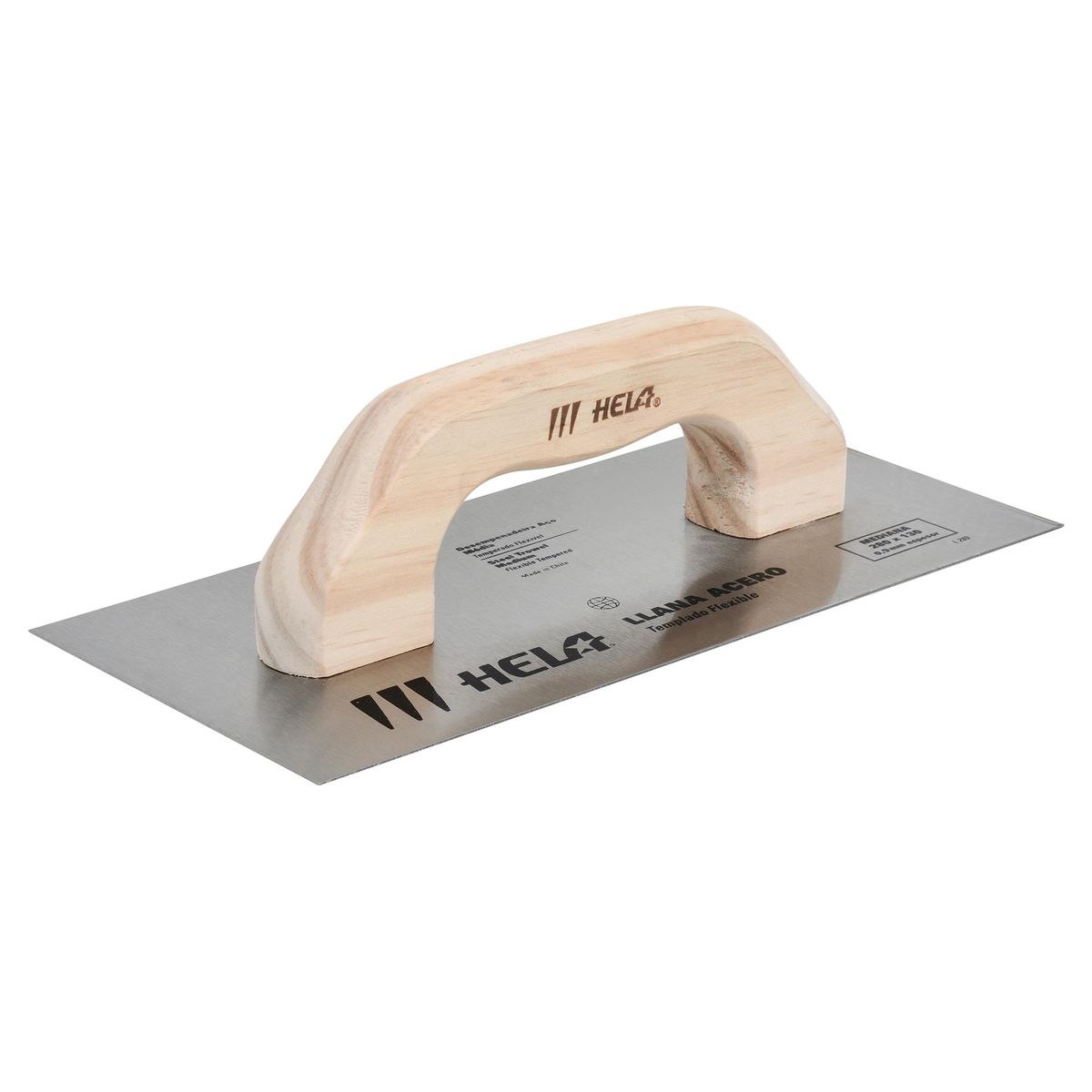 HELA - Llana Templado Hela 28x13 cm para Albañilería y Estuco