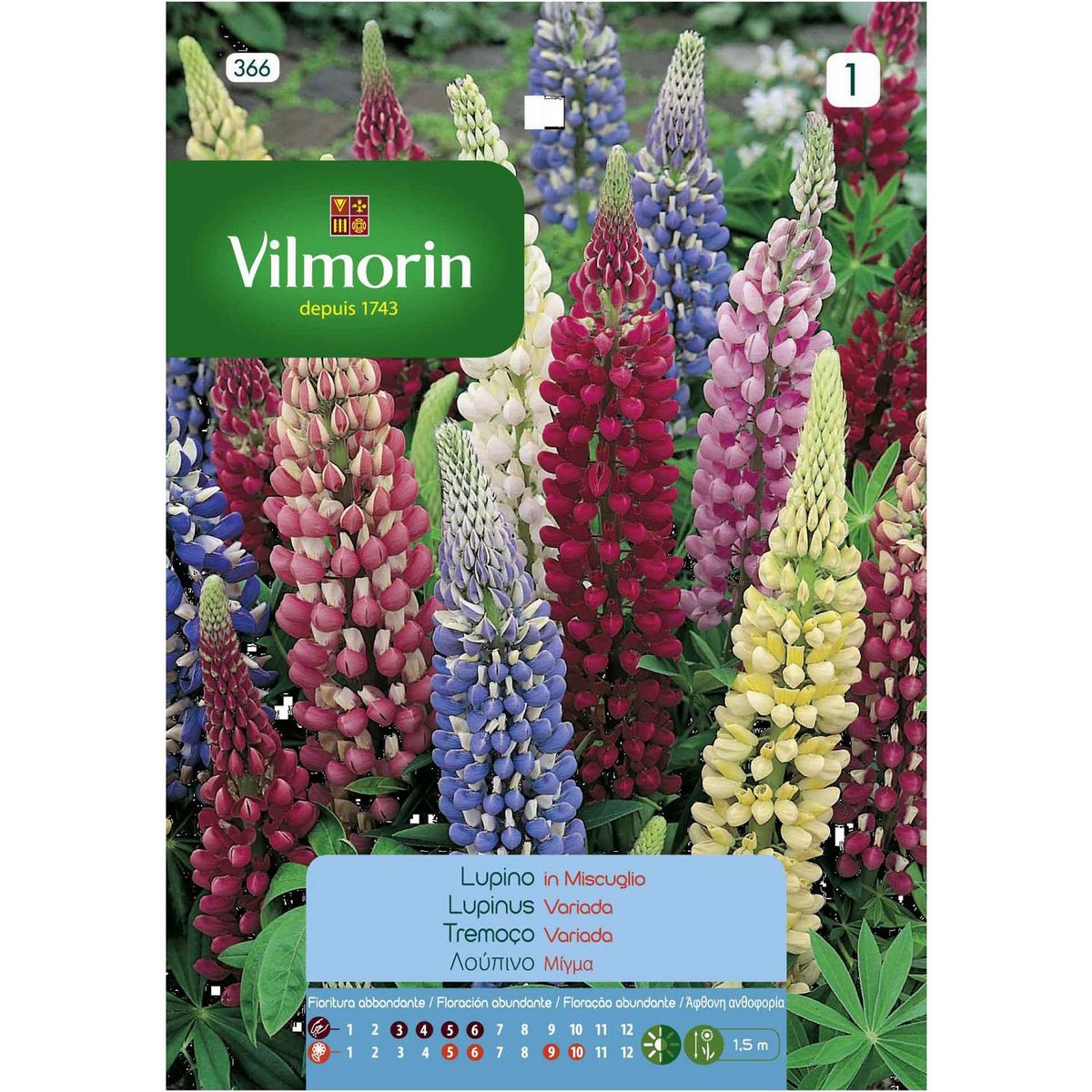 VILMORIN - Semilla Flor Lupino 2 gr Sachet