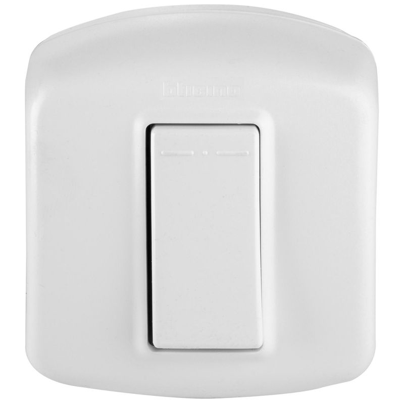 BTICINO - Interruptor Simple (9/12) Sobrepuesto 10A Blanco