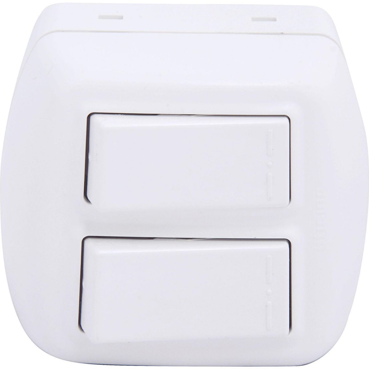 BTICINO - Interruptor Doble (9/15) Sobrepuesto 10 A Blanco