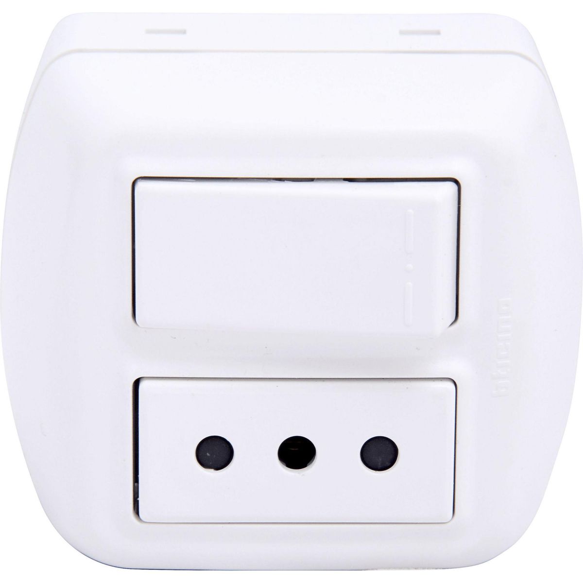 BTICINO - Interruptor simple (9/12)  Sobrepuesto 10 A Blanco