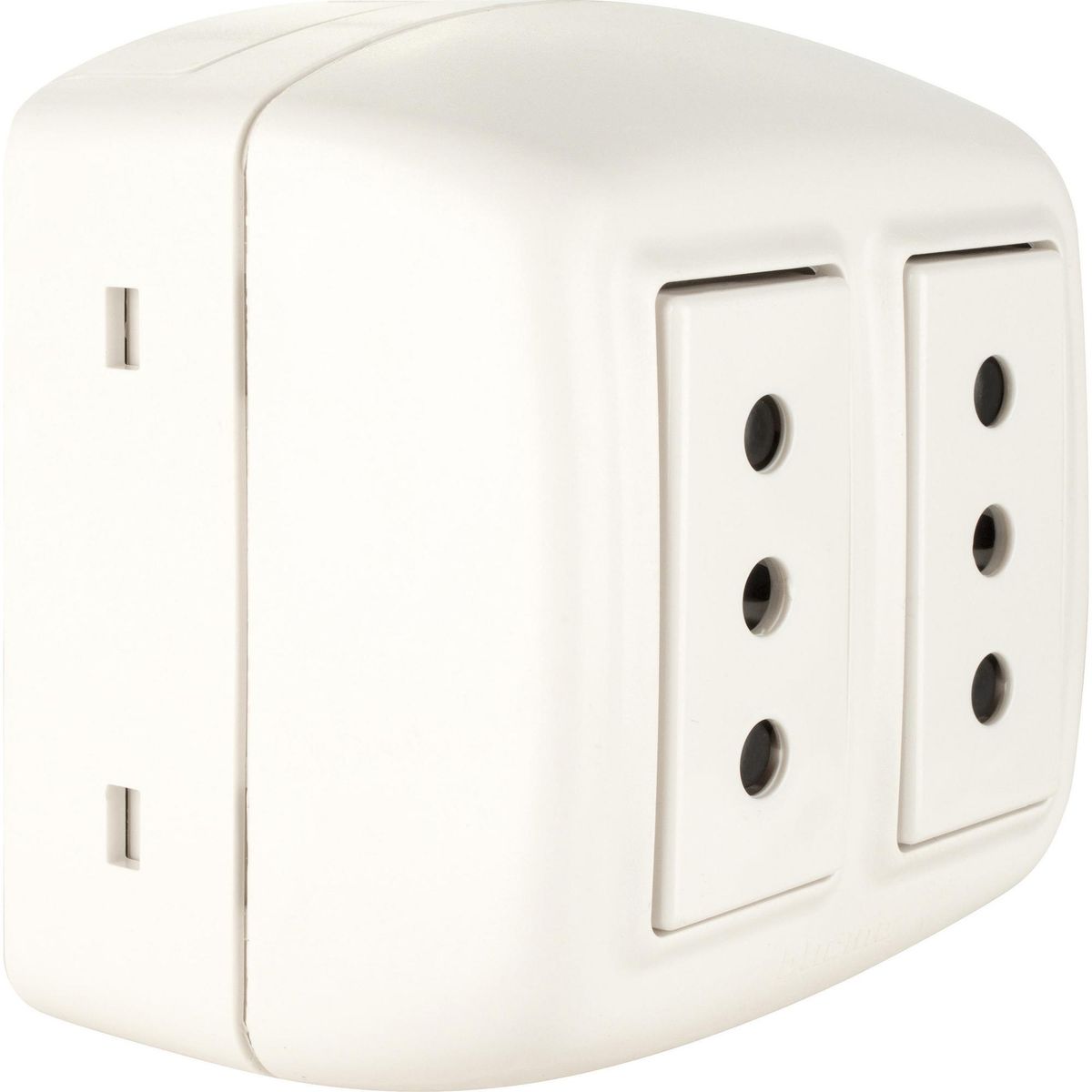 BTICINO - Tomacorriente Doble sobrepuesto 10 A Blanco