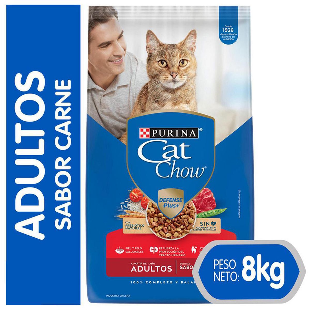 CAT CHOW - Alimento para Gato Adulto Carne 8 kg