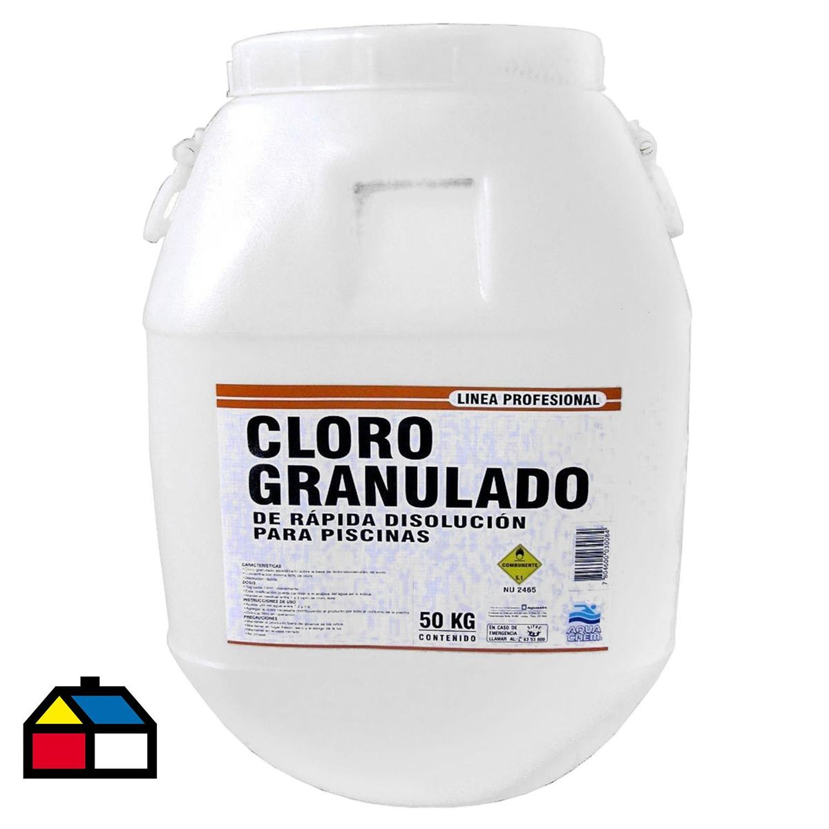 AQUACHEM - Cloro para Piscinas Granulado 50 kg Tineta