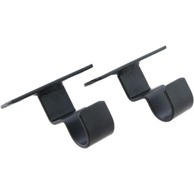 Set de soportes para barra de cortina 19 mm 2 unidades negro
