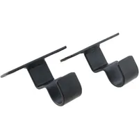 Set De Soportes Para Barra De Cortina 19 Mm 2 Unidades Negro