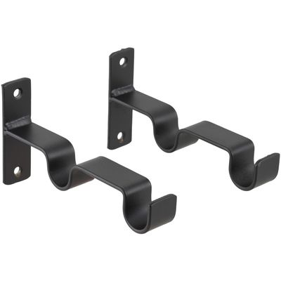 Imagen 2 del producto Set De Soportes Para Barra De Cortina 19 Mm 2 Unidades Negro