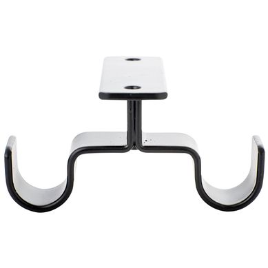 Set de soportes para barra de cortina 19 mm 2 unidades negro