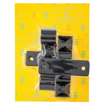 Imagen 2 del producto Set De Soportes Para Barra De Cortina 19 Mm 2 Unidades Negro