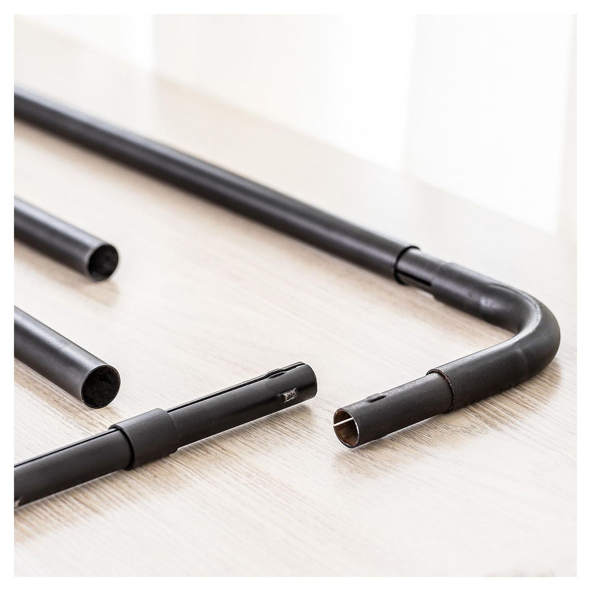 JUST HOME COLLECTION - Unión para barra de cortina 19 mm Negro