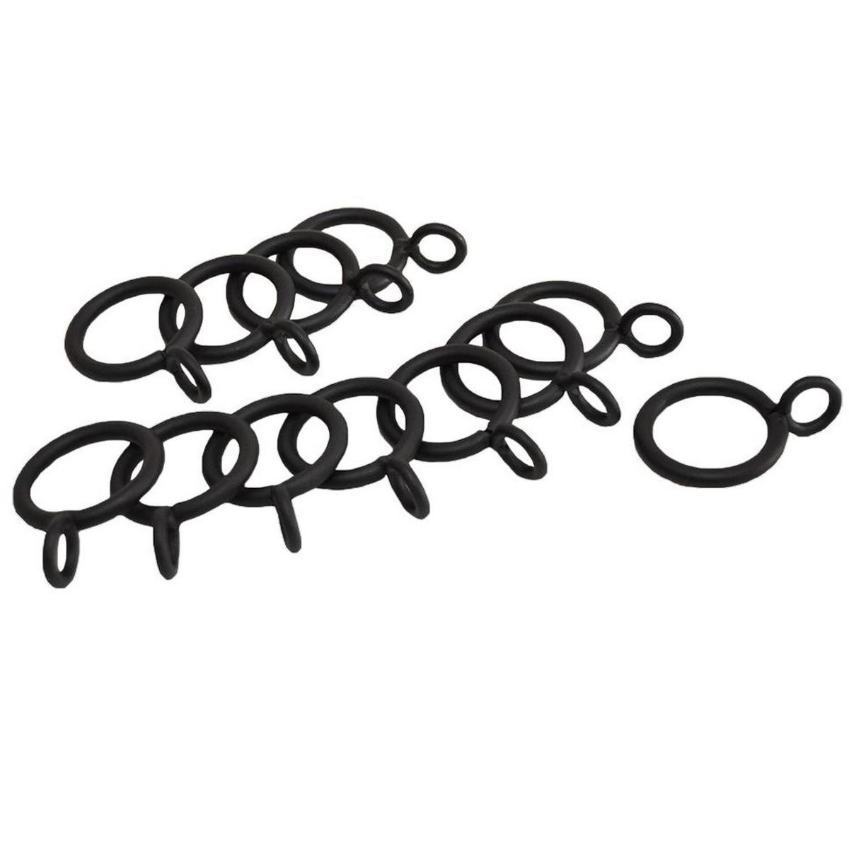 FERRATO - Set de argollas para cortina 19 mm 12 unidades óxido