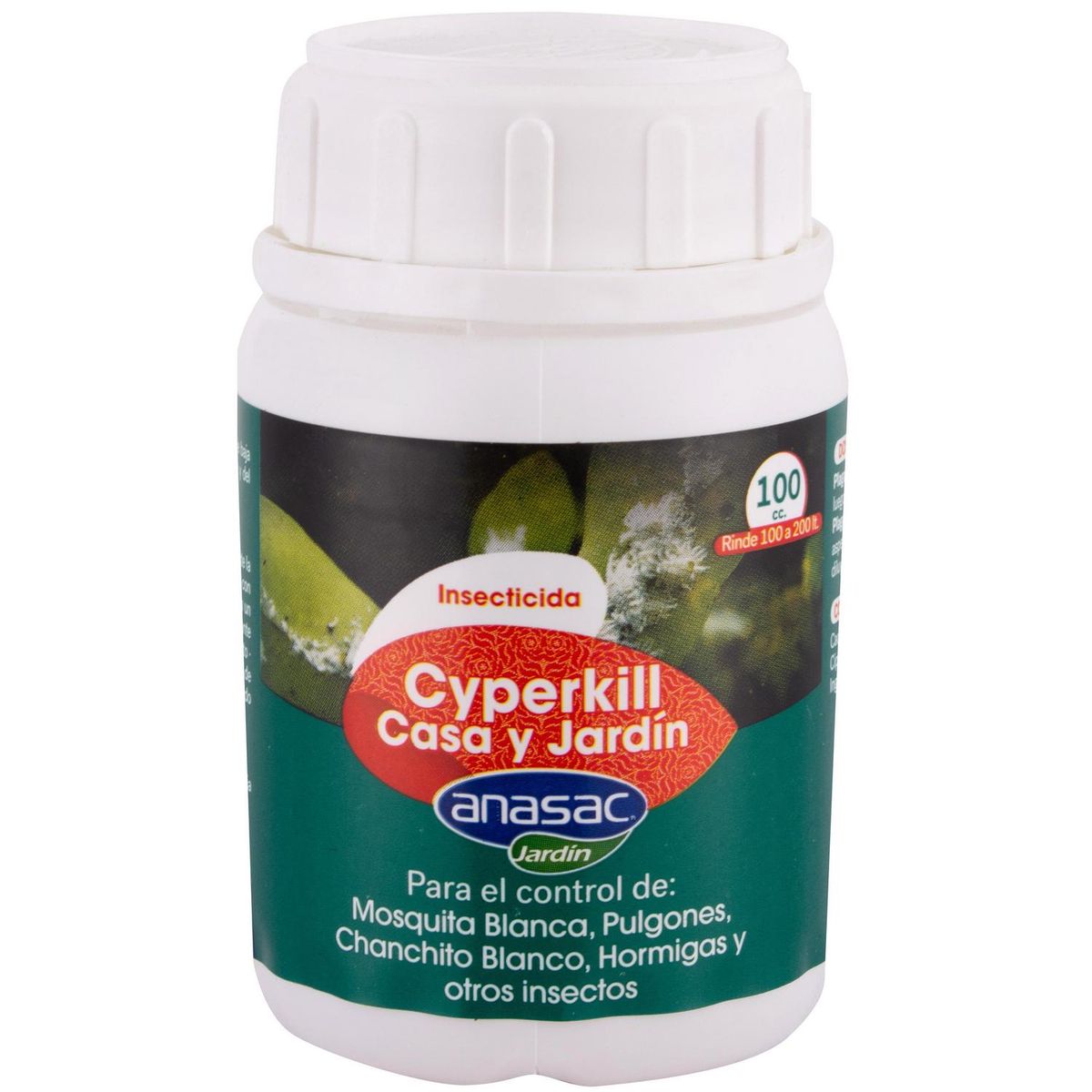 ANASAC - Insecticida Cyperkill 5 EC Casa y Jardín 100 cc frasco