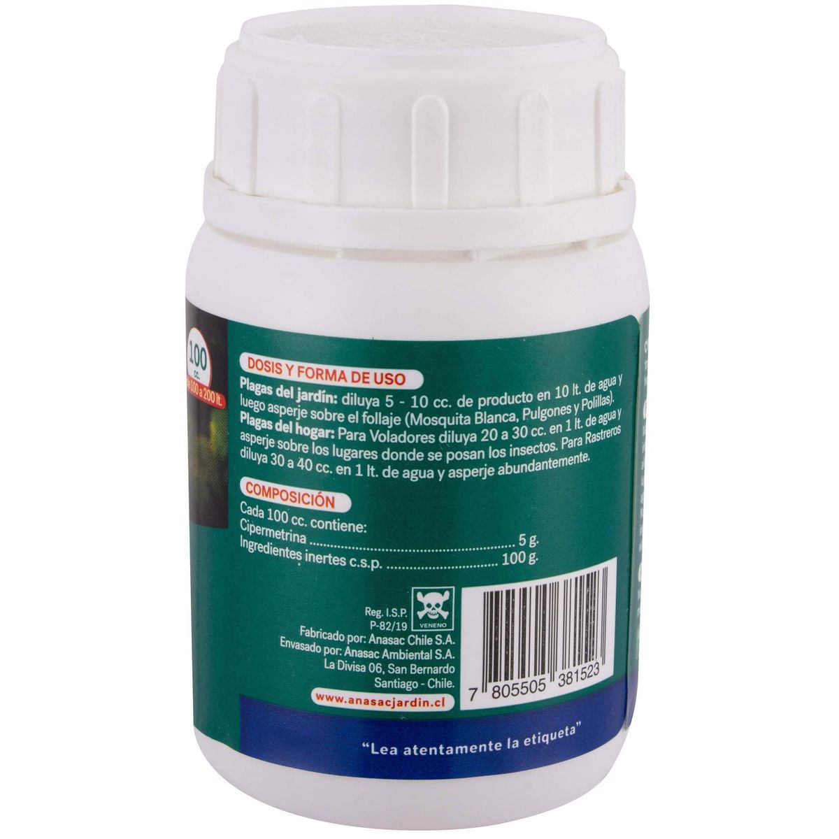 ANASAC - Insecticida Cyperkill 5 EC Casa y Jardín 100 cc frasco