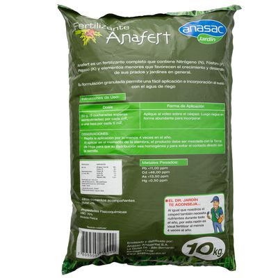 Imagen 2 del producto Fertilizante para cesped Anafert 10 kg saco