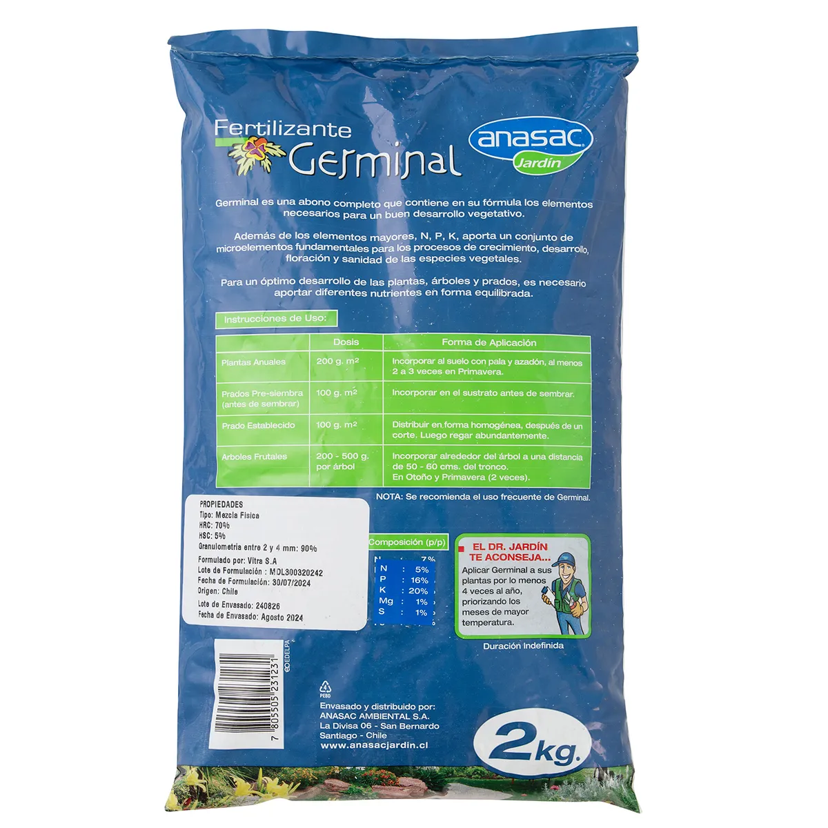 ANASAC - Fertilizante Germinal 2 kg bolsa