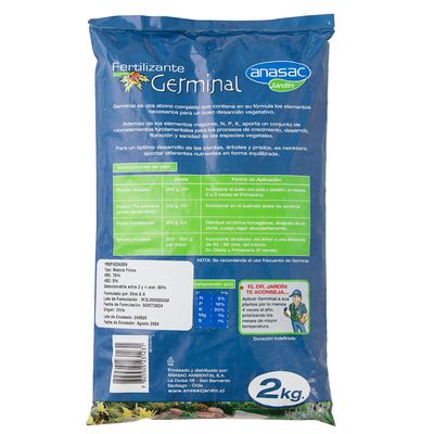 Imagen 2 del producto Fertilizante Germinal 2 kg bolsa