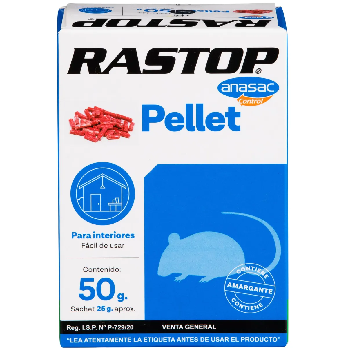 ANASAC - Raticida en Pellet Rastop 50 gr