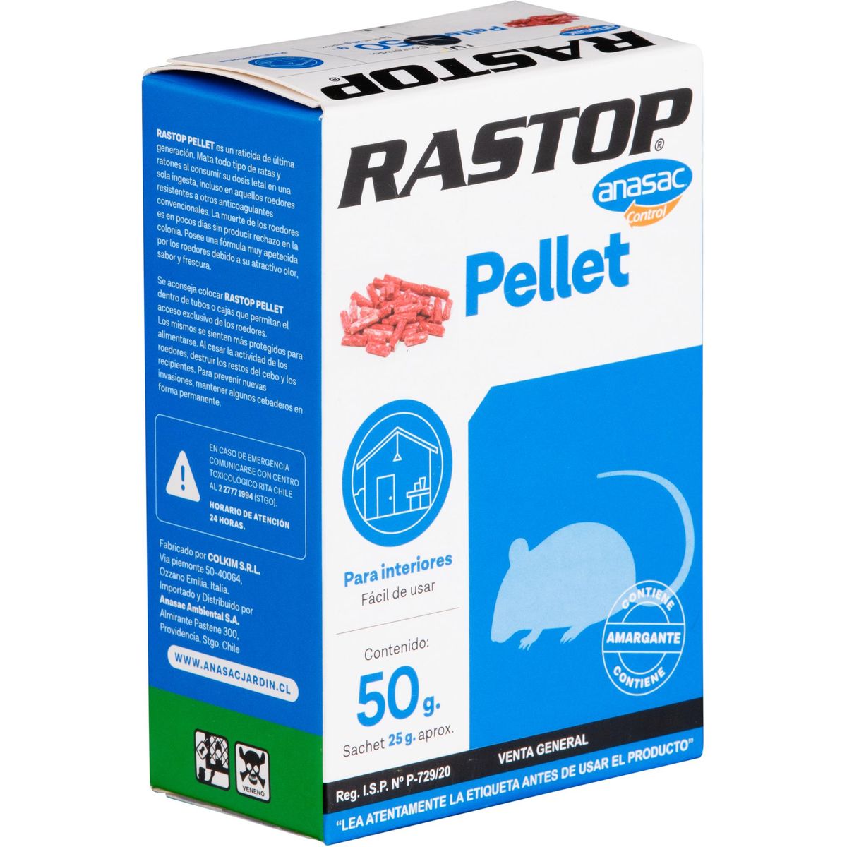 ANASAC - Raticida en Pellet Rastop 50 gr