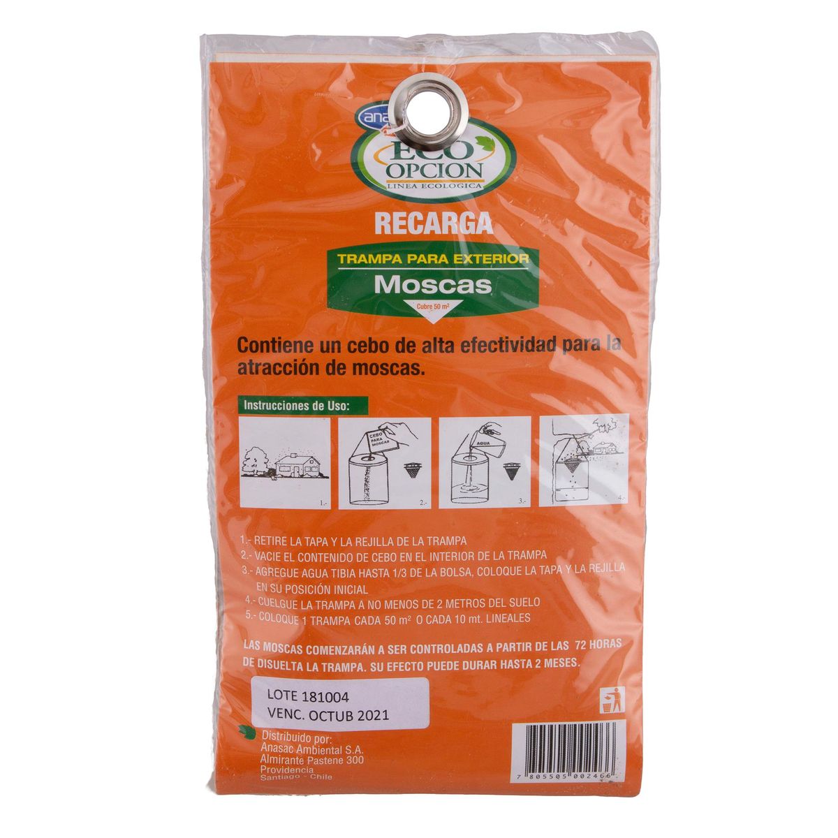 ANASAC - Repuesto Cebo de Trampa para Moscas Eco Opcion