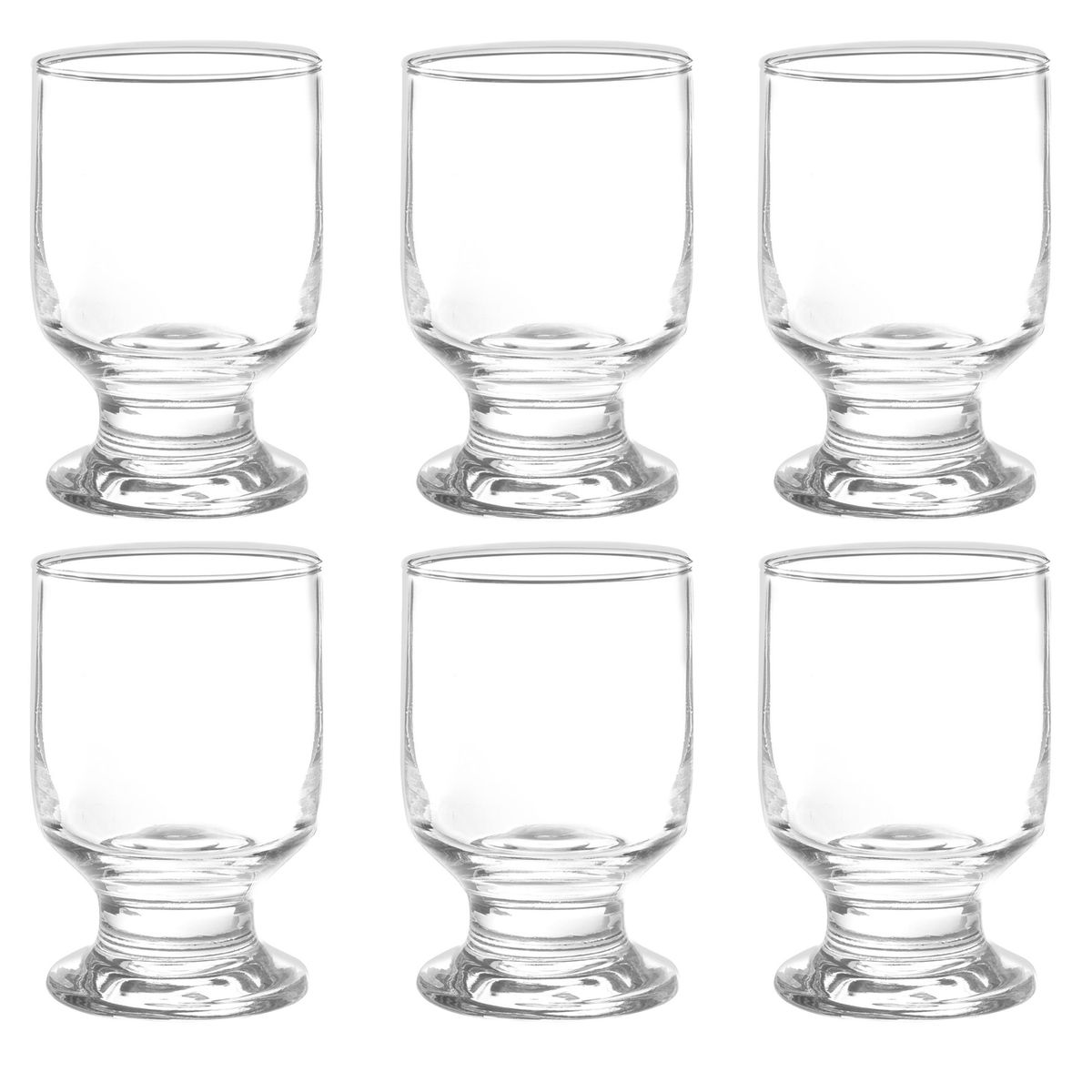 CASA BONITA - Set 6 Copas de Vino tinto 172 ml Vidrio Transparente