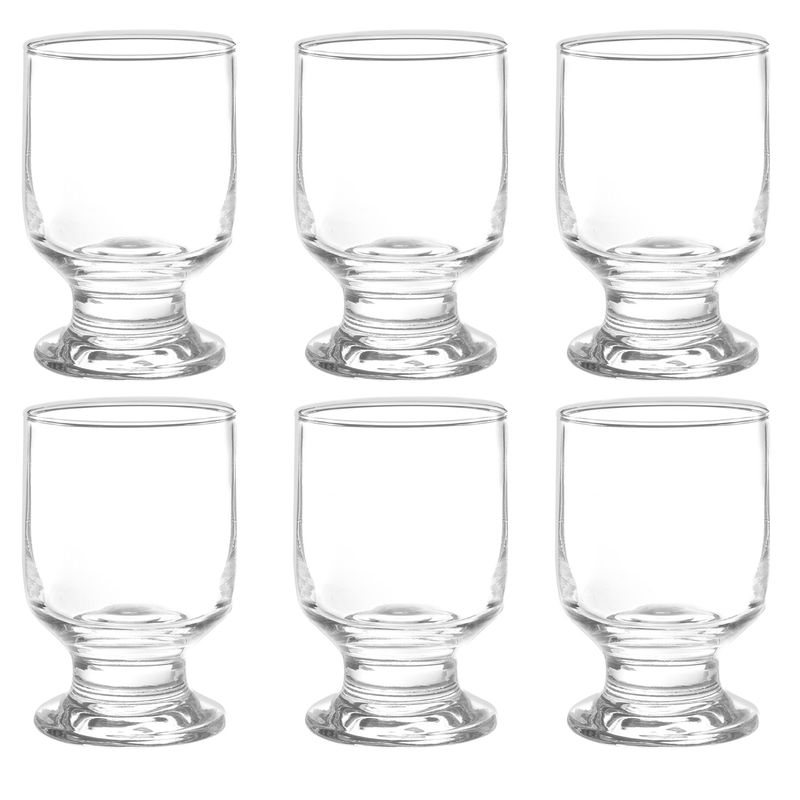 CASA BONITA - Set 6 Copas de Vino tinto 172 ml Vidrio Transparente