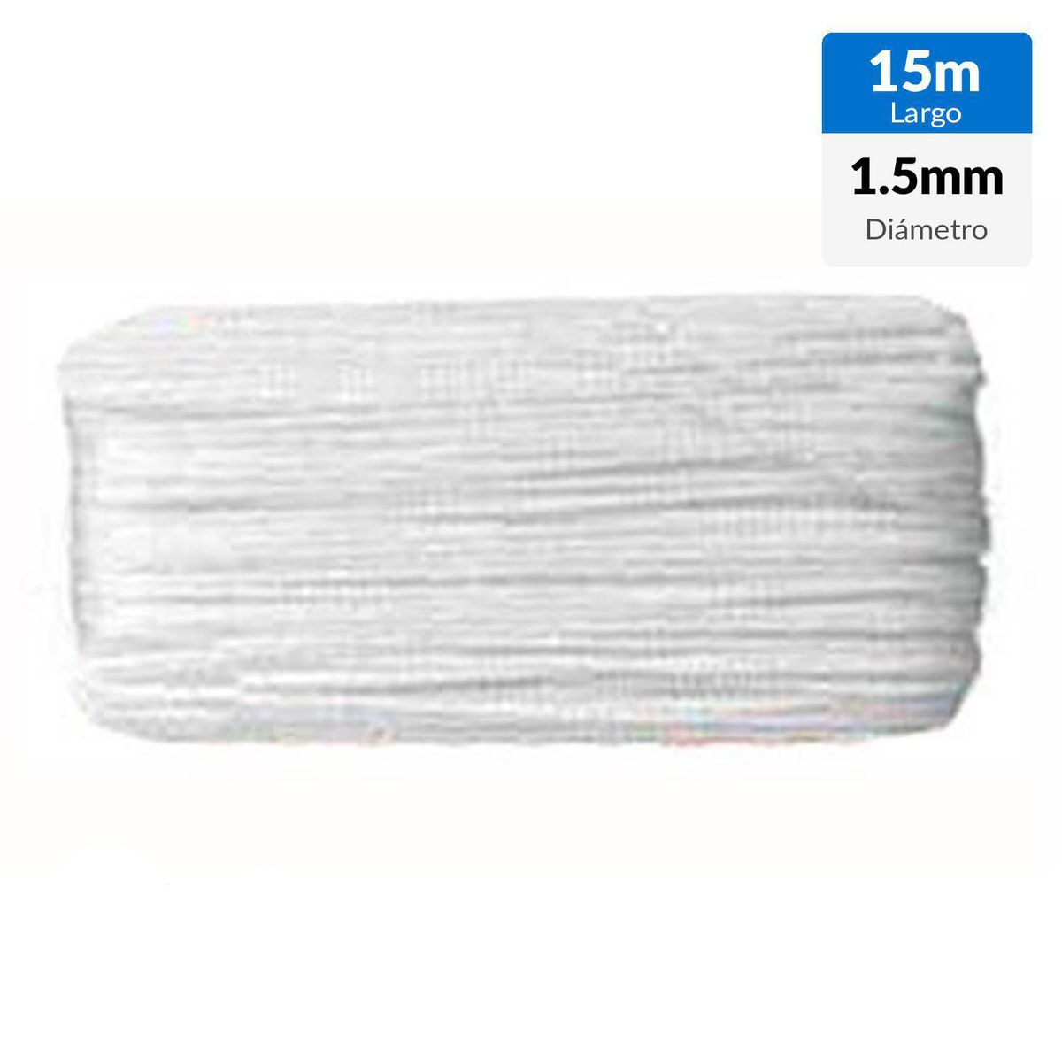 FIXSER - Cuerda Polipropileno Torcido 1.5 mm 15 m Blanco