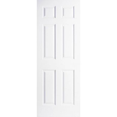 Puerta HDF 6 Paneles prepintada color blanco