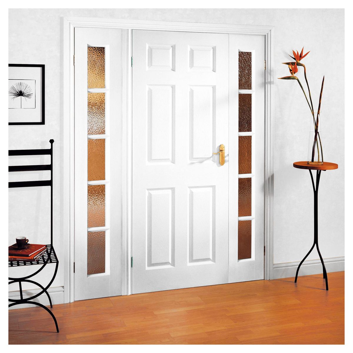 MULTIMARCA - Puerta HDF 6 Paneles prepintada color blanco