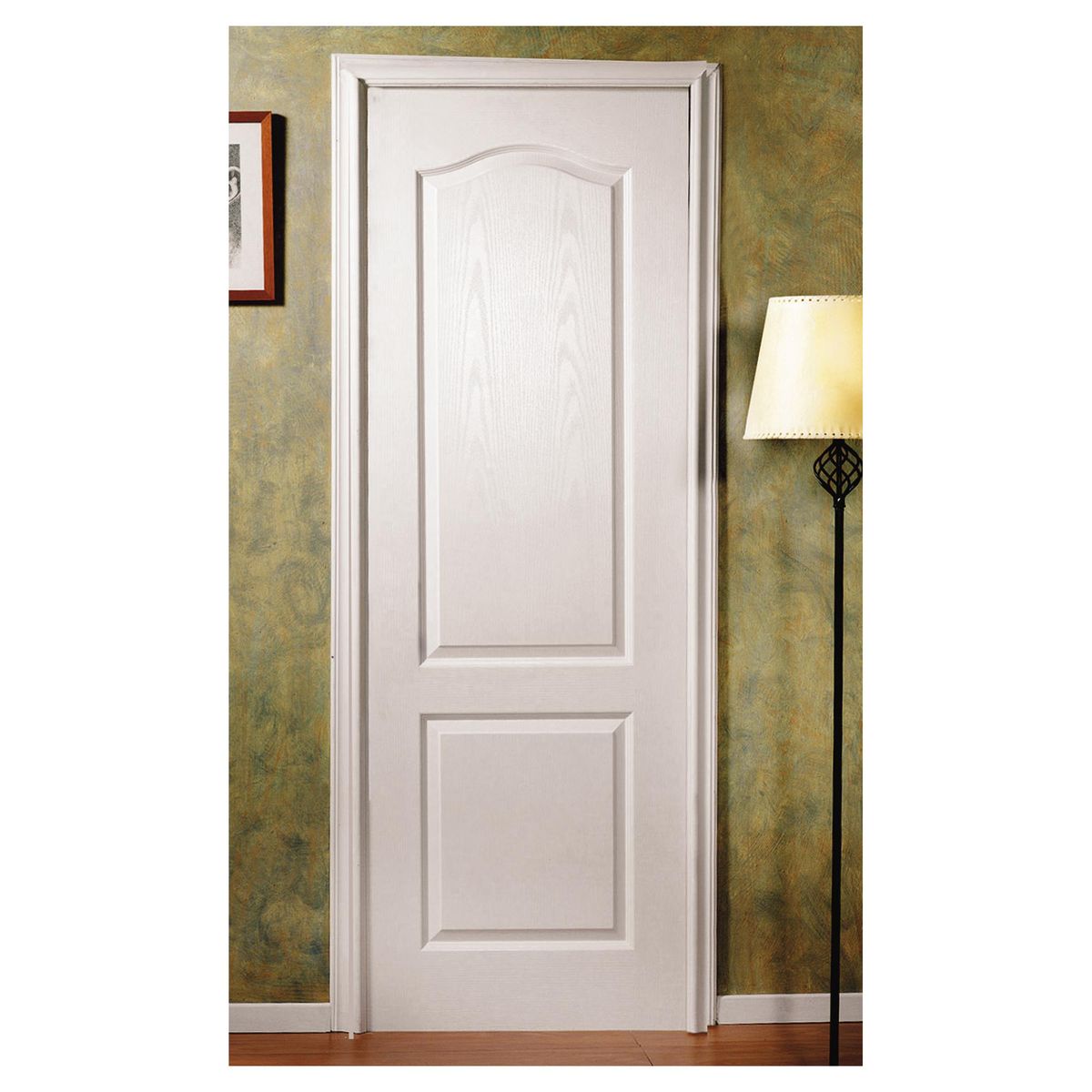 MULTIMARCA - Puerta HDF 2 Paneles prepintada color blanco
