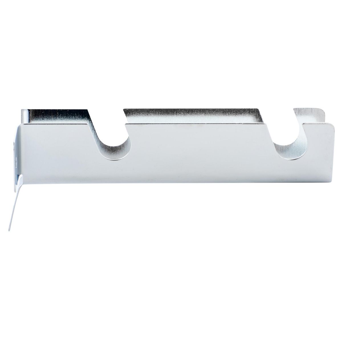 METALHSA - Set de soportes para barra de cortina 12 mm 2 unidades plateado
