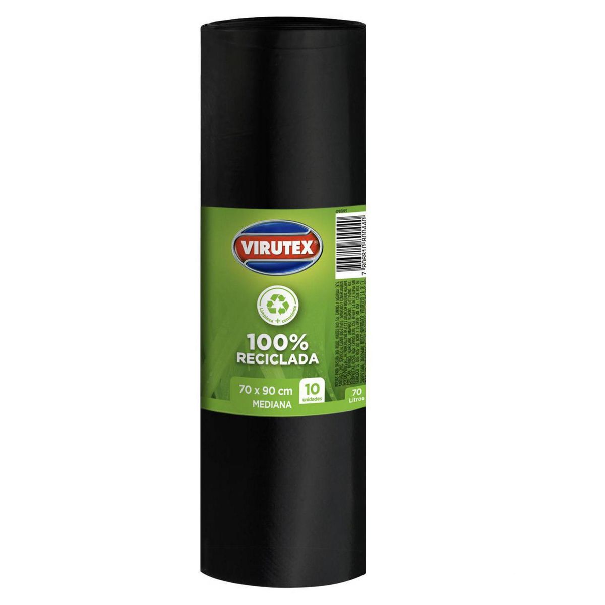 VIRUTEX - Bolsa de Basura Mediana 70x90 cm 70 Litros 10 unidad(es)