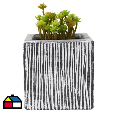 Maceta cermica cubo 13 cm