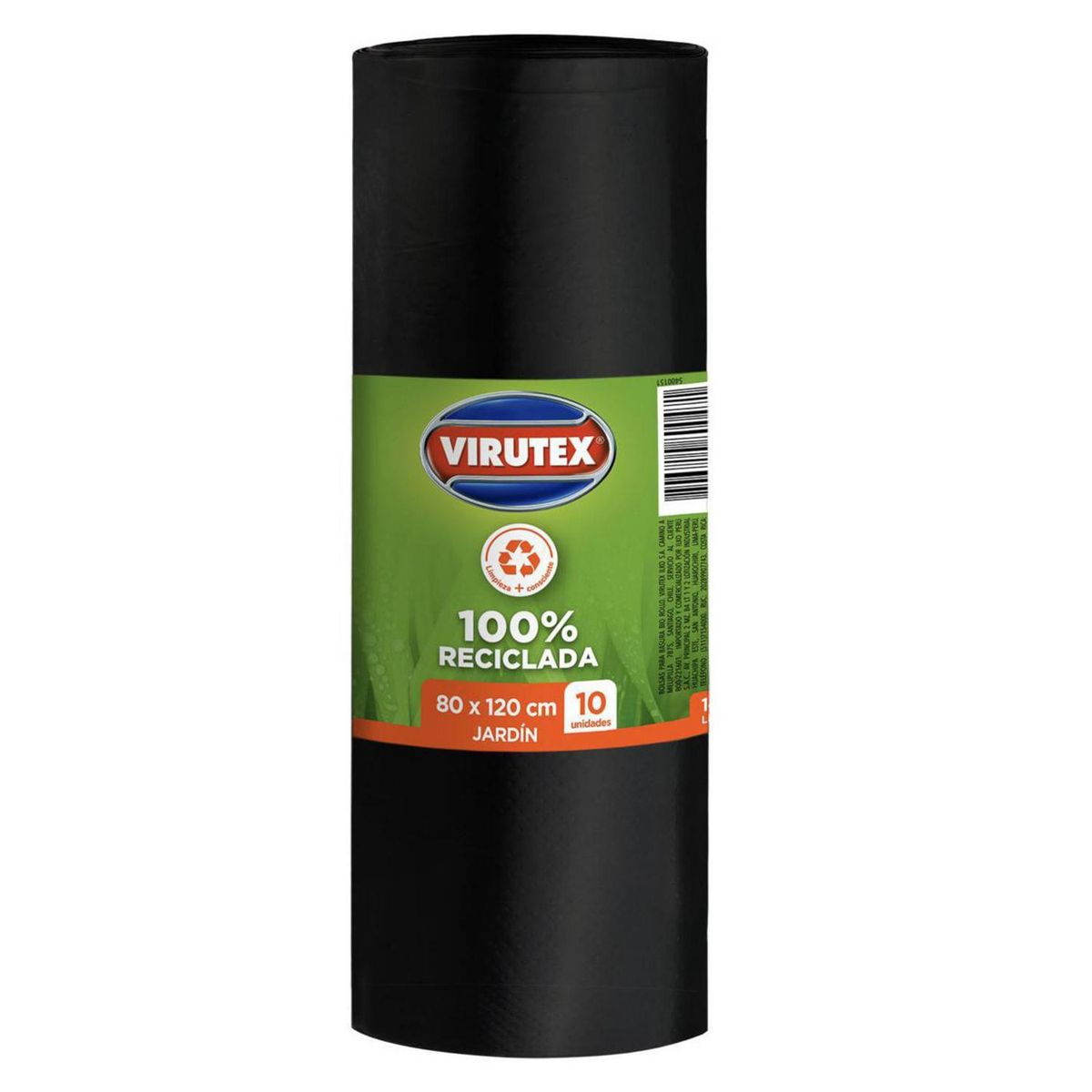 VIRUTEX - Bolsa Basura Jardín 80x120 cm 140 Litros 10 unidad(es)