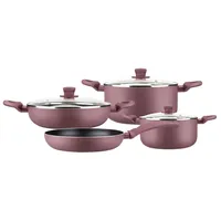 Batería de Cocina 7 Piezas Aluminio Spring Granate Burdeo