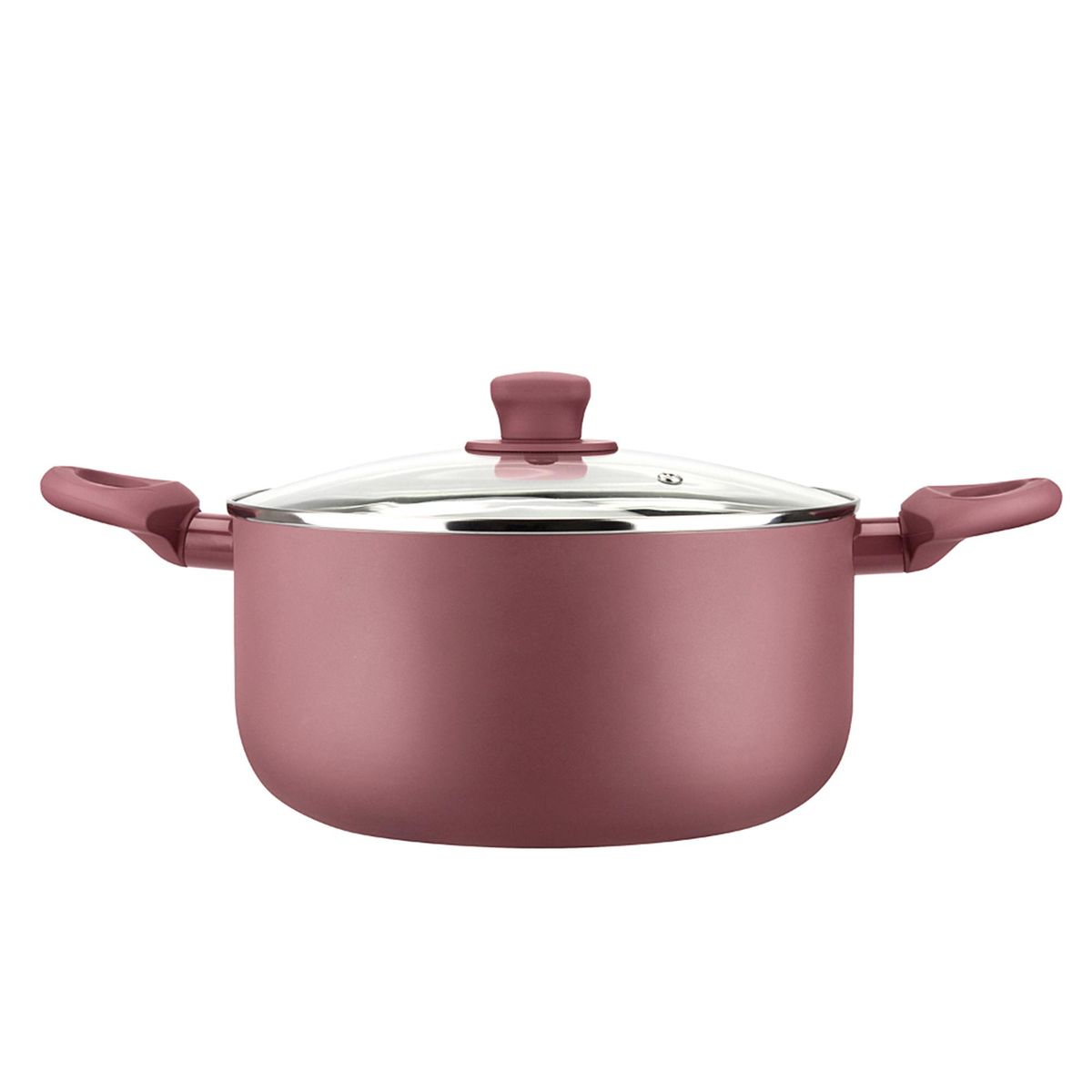 MARMICOC - Batería de Cocina 7 Piezas Aluminio Spring Granate Burdeo