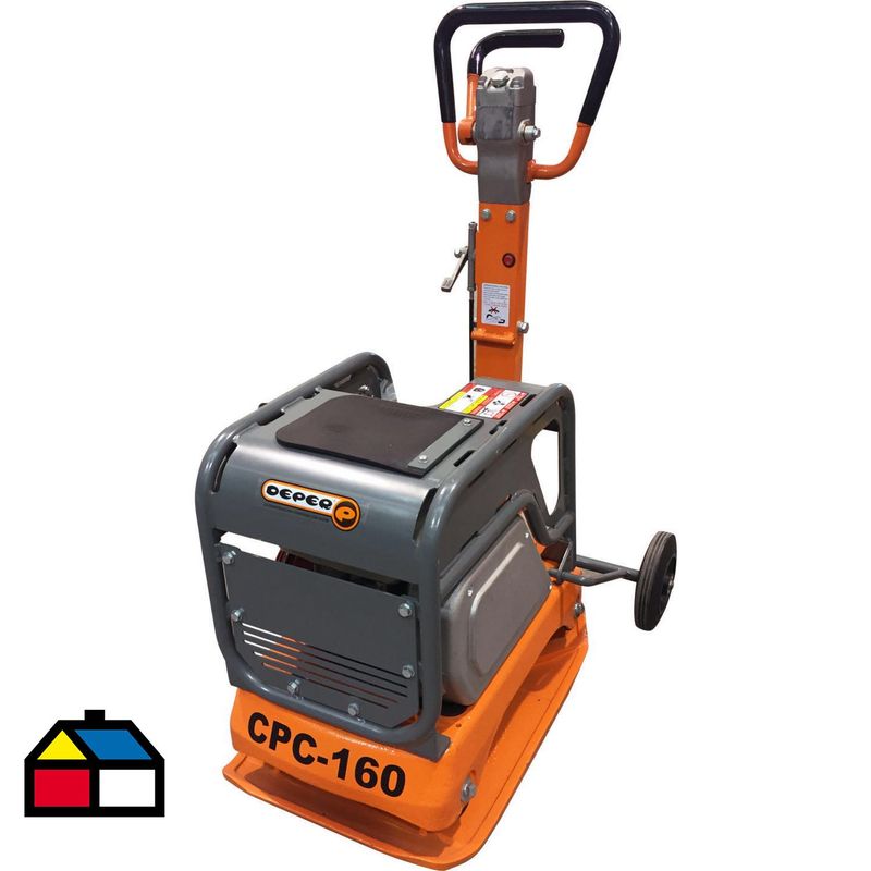 DEPER - PLACA  COMPACTADORA 6,5HP - 160 KG CON MOTOR HONDA GX200